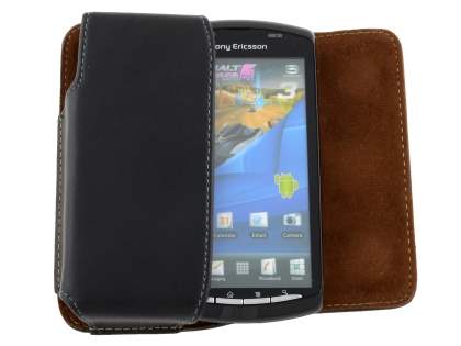 Extra-tough Genuine Leather ShineColours belt pouch for Sony Ericsson Xperia Play 4G