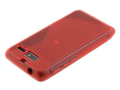Wave Case for Motorola RAZR M 4G XT905 - Frosted Red/Red