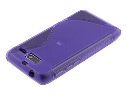 Wave Case for Motorola RAZR M 4G XT905 - Frosted Purple/Purple