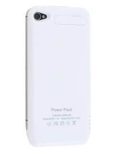 iPhone 4 Slim Case Battery Charger with Stand - White