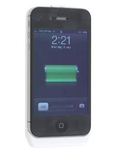 iPhone 4 Slim Case Battery Charger with Stand - White