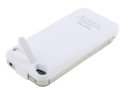 iPhone 4 Slim Case Battery Charger with Stand - White