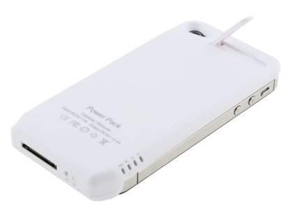 iPhone 4 Slim Case Battery Charger with Stand - White