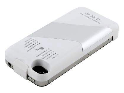iPhone 4/4S Battery Case with Inbuilt Speakers - White