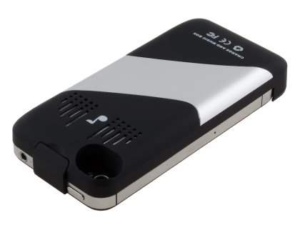 iPhone 4/4S Battery Case with Inbuilt Speakers - Black