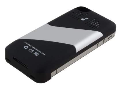 iPhone 4/4S Battery Case with Inbuilt Speakers - Black