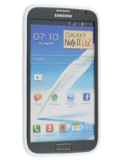 Frosted Colour TPU Gel Case for Samsung Galaxy Note 2 4G - White