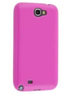 Frosted Colour TPU Gel Case for Samsung Galaxy Note 2 4G - Pink Soft Cover