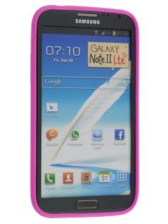 Frosted Colour TPU Gel Case for Samsung Galaxy Note 2 4G - Pink