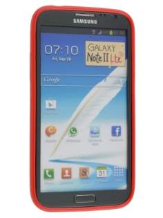 Frosted Colour TPU Gel Case for Samsung Galaxy Note 2 4G - Red
