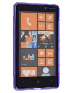 Wave Case for Nokia Lumia 820 - Frosted Purple/Purple