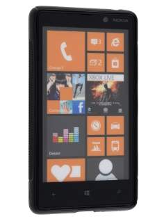 Wave Case for Nokia Lumia 820 - Frosted Black/Black