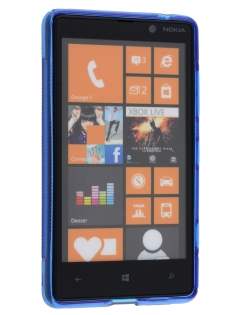 Wave Case for Nokia Lumia 820 - Frosted Blue/Blue