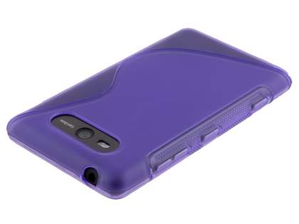 Wave Case for Nokia Lumia 820 - Frosted Purple/Purple