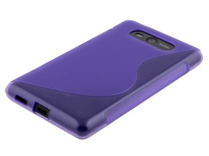 Wave Case for Nokia Lumia 820 - Frosted Purple/Purple