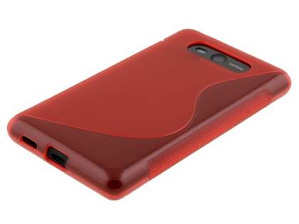 Wave Case for Nokia Lumia 820 - Frosted Red/Red