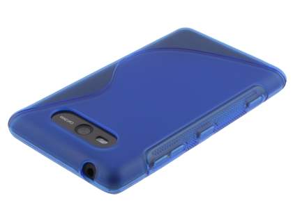 Wave Case for Nokia Lumia 820 - Frosted Blue/Blue