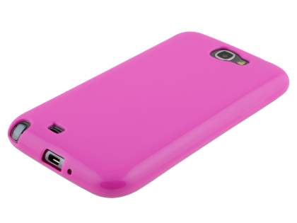 Frosted Colour TPU Gel Case for Samsung Galaxy Note 2 4G - Pink