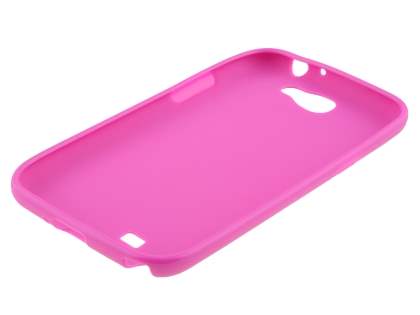 Frosted Colour TPU Gel Case for Samsung Galaxy Note 2 4G - Pink