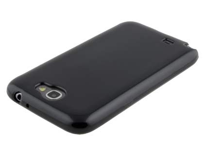 Frosted Colour TPU Gel Case for Samsung Galaxy Note 2 4G - Classic Black