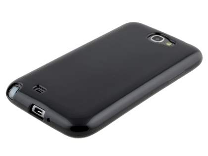 Frosted Colour TPU Gel Case for Samsung Galaxy Note 2 4G - Classic Black