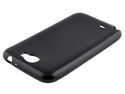 Frosted Colour TPU Gel Case for Samsung Galaxy Note 2 4G - Classic Black