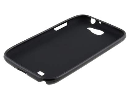 Frosted Colour TPU Gel Case for Samsung Galaxy Note 2 4G - Classic Black