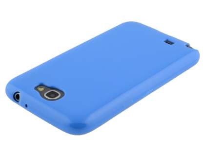 Frosted Colour TPU Gel Case for Samsung Galaxy Note 2 4G - Blue