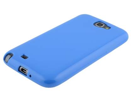 Frosted Colour TPU Gel Case for Samsung Galaxy Note 2 4G - Blue