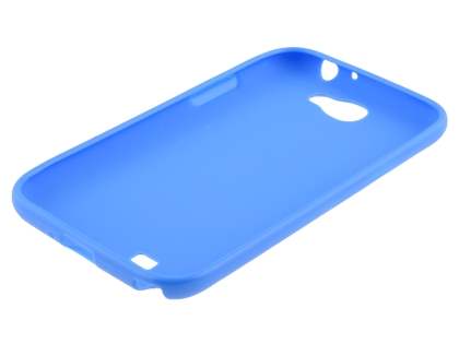 Frosted Colour TPU Gel Case for Samsung Galaxy Note 2 4G - Blue