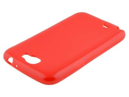 Frosted Colour TPU Gel Case for Samsung Galaxy Note 2 4G - Red