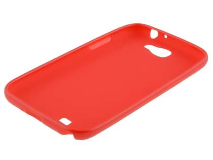 Frosted Colour TPU Gel Case for Samsung Galaxy Note 2 4G - Red