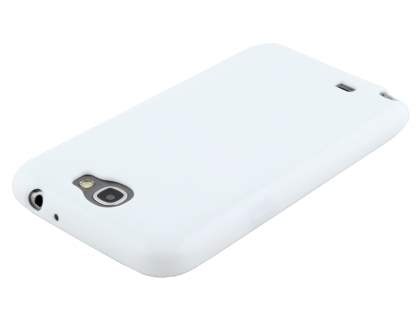 Frosted Colour TPU Gel Case for Samsung Galaxy Note 2 4G - White