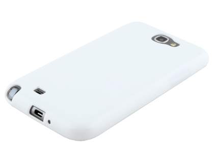 Frosted Colour TPU Gel Case for Samsung Galaxy Note 2 4G - White