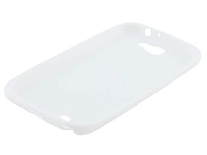 Frosted Colour TPU Gel Case for Samsung Galaxy Note 2 4G - White