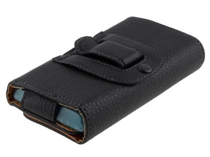 Textured Synthetic Leather Belt Pouch (Bumper Case Compatible) for Samsung Omnia 7