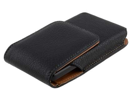 Textured Synthetic Leather Vertical Belt Pouch for HTC Velocity 4G