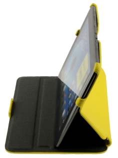Synthetic Leather Flip Case with Multi-Angle Tilt Stand for Samsung Galaxy Note 10.1 4G - Canary Yellow