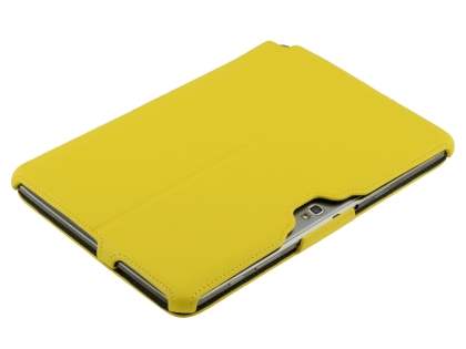 Synthetic Leather Flip Case with Multi-Angle Tilt Stand for Samsung Galaxy Note 10.1 4G - Canary Yellow