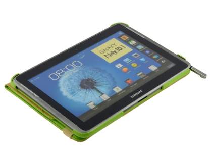 Samsung Galaxy Note 10.1 4G VELOCITY Synthetic Leather 360° Swivel Flip Case - Green