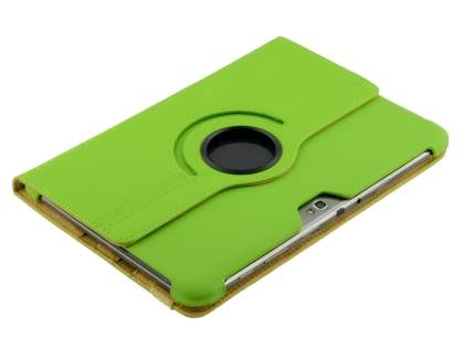 Samsung Galaxy Note 10.1 4G VELOCITY Synthetic Leather 360° Swivel Flip Case - Green