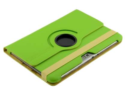 Samsung Galaxy Note 10.1 4G VELOCITY Synthetic Leather 360° Swivel Flip Case - Green