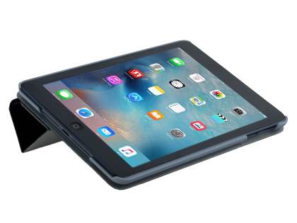 Slim Synthetic Leather Flip Case with Stand for iPad mini - Classic Black