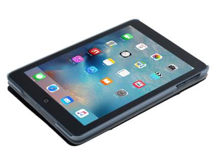 Slim Synthetic Leather Flip Case with Stand for iPad mini - Classic Black