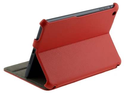 Synthetic Leather Flip Case with Multi-Angle Tilt Stand for iPad mini 1/2/3 - Red