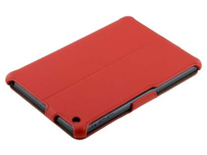 Synthetic Leather Flip Case with Multi-Angle Tilt Stand for iPad mini 1/2/3 - Red
