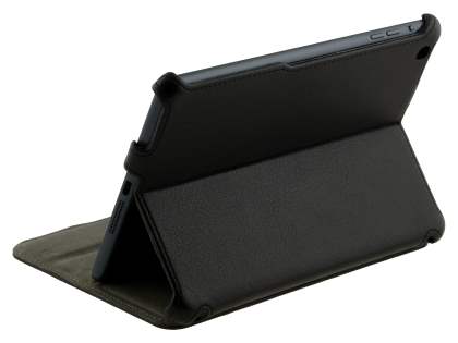 Synthetic Leather Flip Case with Multi-Angle Tilt Stand for iPad mini 1/2/3 - Classic Black