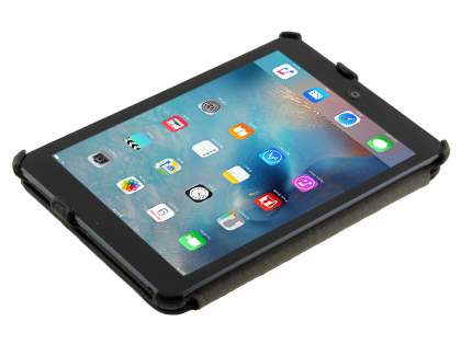 Synthetic Leather Flip Case with Multi-Angle Tilt Stand for iPad mini 1/2/3 - Classic Black