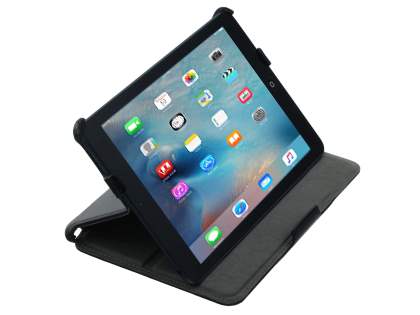 Synthetic Leather Flip Case with Multi-Angle Tilt Stand for iPad mini 1/2/3 - Classic Black