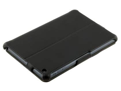 Synthetic Leather Flip Case with Multi-Angle Tilt Stand for iPad mini 1/2/3 - Classic Black